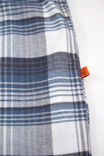 Load image into Gallery viewer, UNISEX Lounge Pant - BIRLEY grey, white & teal blue check