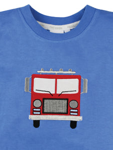 Red Fire Engine Summer Kids Pyjamas for Boys
