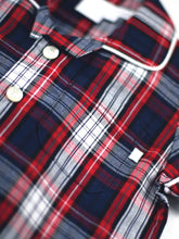 Load image into Gallery viewer, Red and Navy Check Summer Check Boys Pyjamas