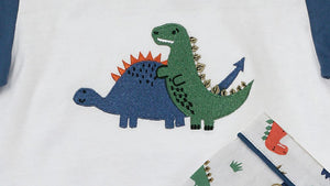 Jersey Dinosaur Print Summer Pyjamas.