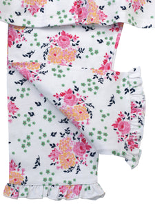 Pink Floral Bouquet Traditional Girls Pyjamas