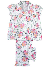 Load image into Gallery viewer, Pink Floral Bouquet Traditional Girls Pyjamas
