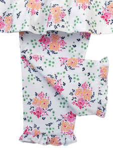 Girls summer bouquet cotton pyjamas