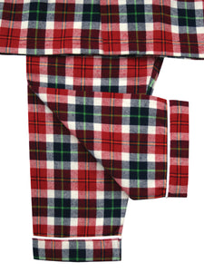 Boys Red Check Traditional Pyjamas