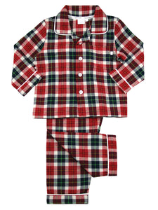 Boys Red Check Traditional Pyjamas