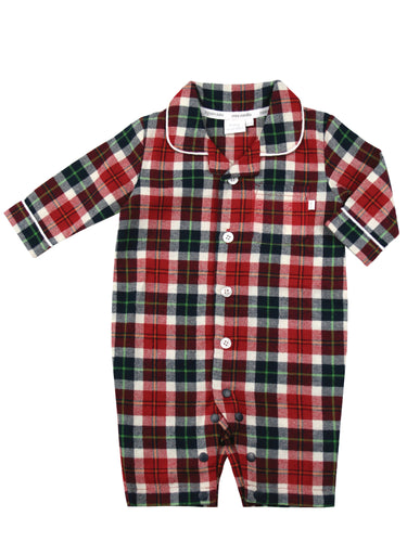Baby Boys Check All-in-One Pyjamas