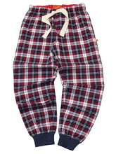 Load image into Gallery viewer, Unisex &#39;Neston&#39; Burgundy Check Jogger Lounge Pants