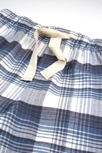 UNISEX Lounge Pant - BIRLEY grey, white & teal blue check