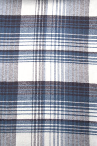 UNISEX Lounge Pant - BIRLEY grey, white & teal blue check