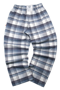 UNISEX Lounge Pant - BIRLEY grey, white & teal blue check