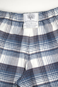 UNISEX Lounge Pant - BIRLEY grey, white & teal blue check