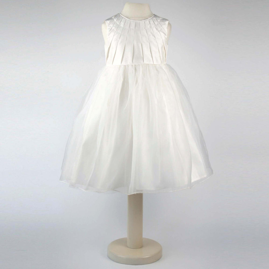 Constance - Ivory Sleeveless Flower Girl Bridesmaid Dress