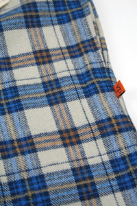 UNISEX Lounge Pant - ELTON blue & oatmeal check trouser