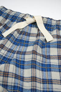 UNISEX Lounge Pant - ELTON blue & oatmeal check trouser