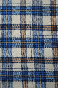 UNISEX Lounge Pant - ELTON blue & oatmeal check trouser