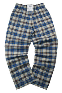 UNISEX Lounge Pant - ELTON blue & oatmeal check trouser