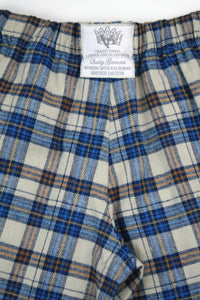 UNISEX Lounge Pant - ELTON blue & oatmeal check trouser