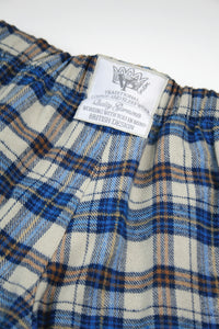 UNISEX Lounge Pant - ELTON blue & oatmeal check trouser