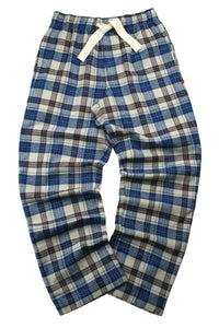 UNISEX Lounge Pant - ELTON blue & oatmeal check trouser