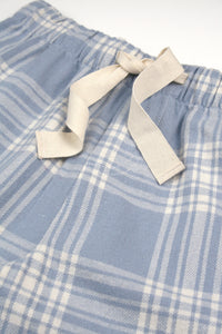 UNISEX Lounge Pant - JAY soft blue check trouser