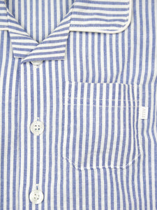 Blue and White Even Stripe Cotton Pyjama
