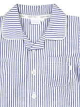 Load image into Gallery viewer, Blue and White Even Stripe Cotton Pyjama