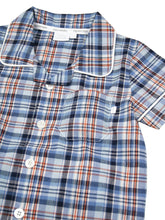 Load image into Gallery viewer, Blue Summertime Check Shortie Pyjama