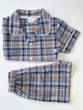 Load image into Gallery viewer, Blue Summertime Check Shortie Pyjama