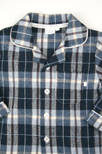 Load image into Gallery viewer, Boys Stoke Check winter PJs in Navy and winter white