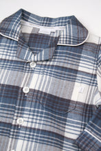 Load image into Gallery viewer, Boys Birley Check winter PJs in Grey, Teal and winter white