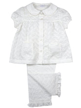 Load image into Gallery viewer, Girls Natural White Summer Embroidery Anglaise Pyjamas