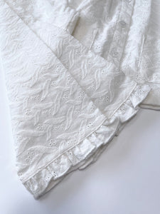 Girls Natural White Summer Embroidery Anglaise Pyjamas