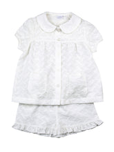 Load image into Gallery viewer, Girls Natural White Embroidery Anglaise Shortie Pyjamas