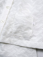 Load image into Gallery viewer, Girls Natural White Embroidery Anglaise Shortie Pyjamas