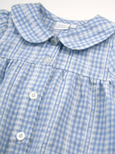 Load image into Gallery viewer, Girls Blue White seersucker check Pyjama Set