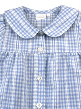 Load image into Gallery viewer, Girls Blue White Seersucker Check Shortie Pyjama Set