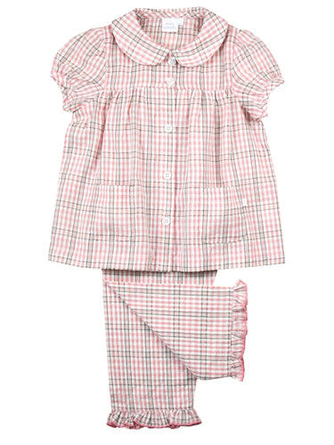 Pink and White Check Pyjamas