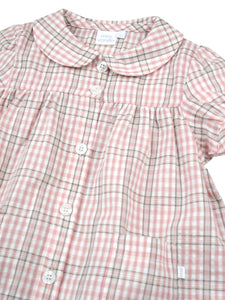 Pink and White Check Shortie Pyjamas