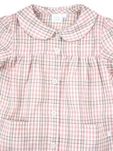 Pink and White Check Shortie Pyjamas