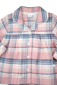Girls Heath Check winter PJs in Soft Pink and winter white