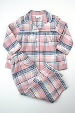 Load image into Gallery viewer, Girls Heath Check winter PJs in Soft Pink and winter white