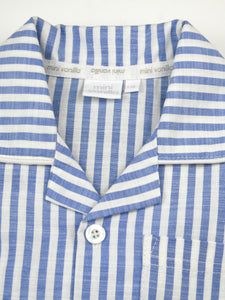 Mid Blue & White Stripe Pyjamas