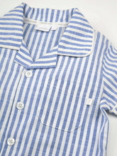 Load image into Gallery viewer, Mid Blue &amp; White Stripe Pyjamas
