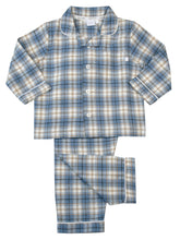 Load image into Gallery viewer, Classic Check PJs in Faded Denim Blue