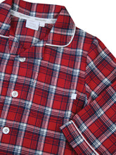 Load image into Gallery viewer, Classic Check PJs in Deep Red, Navy &amp; White