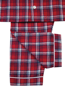 Classic Check PJs in Deep Red, Navy & White