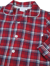 Load image into Gallery viewer, Classic Check PJs in Deep Red, Navy &amp; White