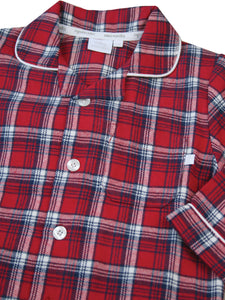 Classic Check PJs in Deep Red, Navy & White