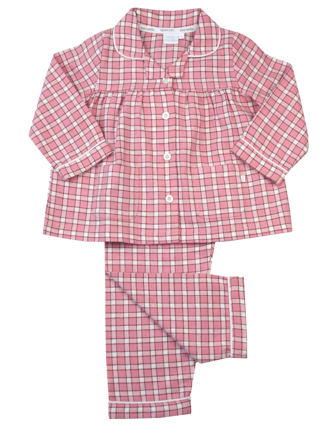 Peony Pink Check Pyjamas