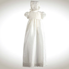 Load image into Gallery viewer, Nessa - Traditional Lace Bodice Christening Robe with Matching Bonnet